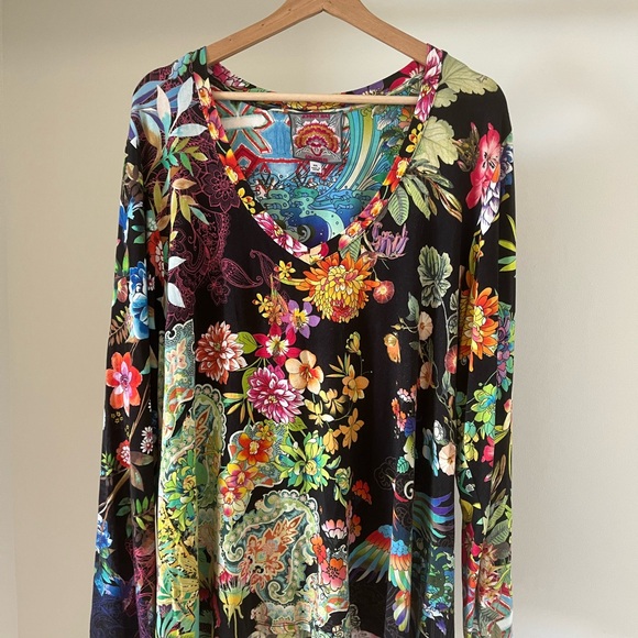 Johnny Was Women’s Floral Multicolor Women's Top Size XXL - Picture 2 of 5